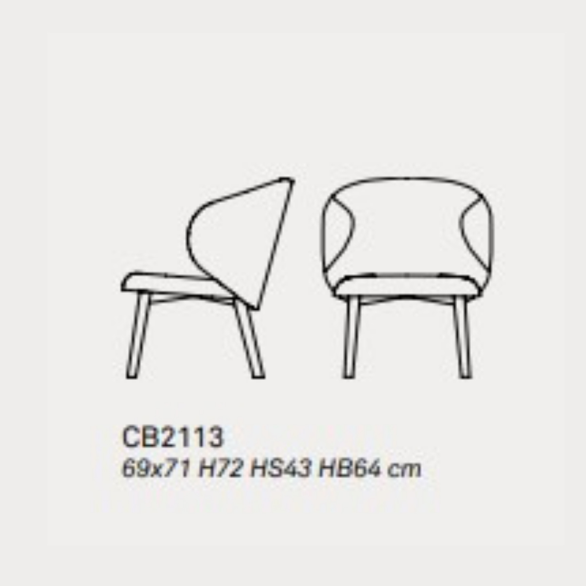 Fotelja TUKA CB2113 P12/SLA 