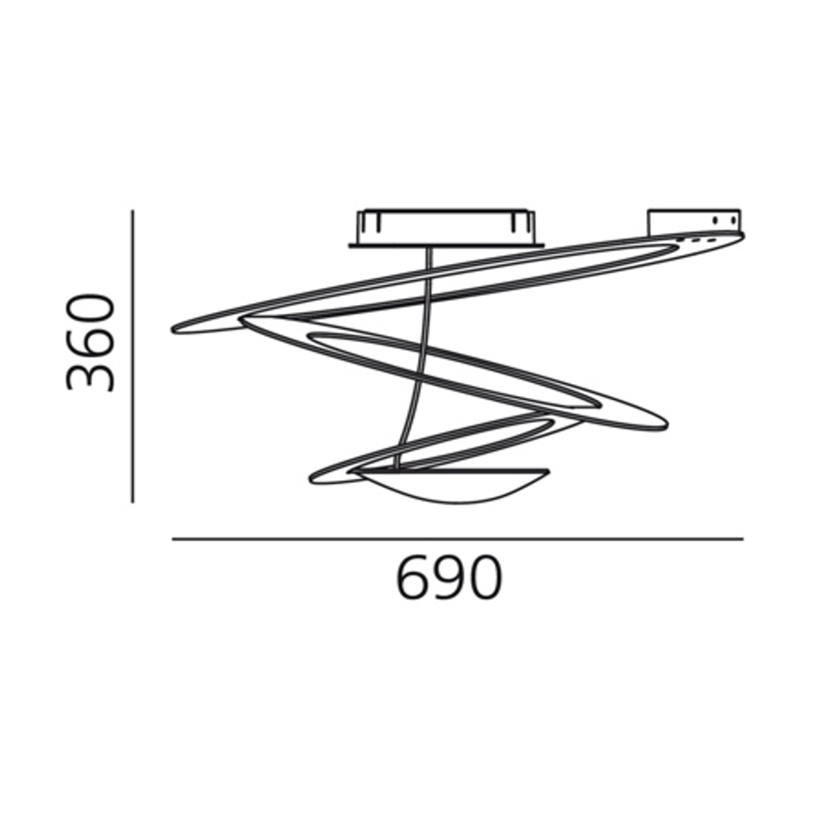 Plafonjera Pirce mini 1247010A 